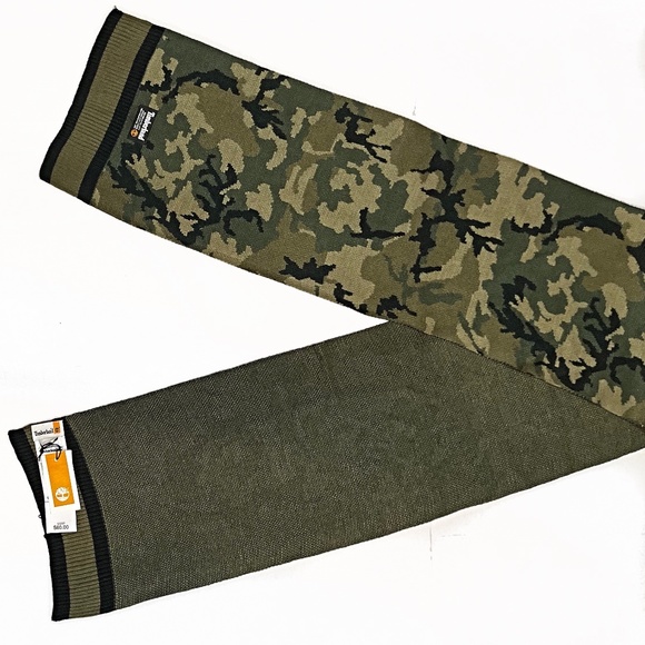 NWT Timberland Camo Jacquard Reversible Knit Scarf - Picture 7 of 15
